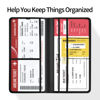 Picture of Car Registration and Insurance Card Holder - Leather Vehicle Glove Box Automobile Documents Paperwork Wallet Case Organizer for ID, Driver's License, Key Contact Information Cards
