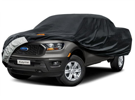 Picture of Kayme 7 Layers Truck Cover Fit Ford Ranger (2019-2024) Super Cab/Crew Cab Bed, Waterproof All Weather, Heavy Duty Outdoor Pickup Truck Cover Sun UV Rain Protection.