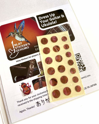 Picture of Inlay Sticker Fret Markers for Guitars & Bass - Custom Dots - Abalone Red