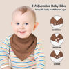 Picture of Susurration Muslin Baby Drool Bibs 6Pack Soft Triangular Adjustable Baby Bandana Bibs for Unisex Girls & Boys (Colorful)