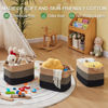 Picture of OIAHOMY Storage Basket, Woven Baskets for Storage, Cotton Rope Basket for toys,Towel Baskets for Bathroom - Pack of 3, Black & Brown