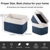 Picture of OIAHOMY Storage Basket, Woven Baskets for Storage, Cotton Rope Basket for toys,Towel Baskets for Bathroom - Pack of 3, Blue & White