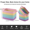Picture of OIAHOMY Storage Basket, Woven Baskets for Storage, Cotton Rope Basket for toys,Towel Baskets for Bathroom - Pack of 3, Rainbow Pastel