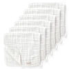 Picture of Maliton Muslin Burp Cloths for Baby 6 Pack Large 20''x10'' 100% Cotton Burp Cloths Absorbent and Soft 6 Layers Muslin Baby Stuff for Newborn Unisex(White, Pack of 7)