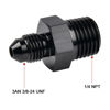 Picture of EVIL ENERGY 3AN Male Flare to 1/4" NPT Pipe Fitting Adapter Aluminum Straight Black 2PCS