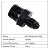 Picture of EVIL ENERGY 3AN Male Flare to 1/4" NPT Pipe Fitting Adapter Aluminum Straight Black 2PCS