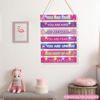 Picture of FIOBEE Girls Room Décor for Teen Girls Boys with LED Light Nursery Wall Décor for Bedroom Motivational Inspirational Wall Art Girl Room Decoration for Kids Living Room, 8 Kinds of Lights, Purple Game