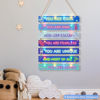 Picture of FIOBEE Girls Room Décor for Teen Girls Boys with LED Light Nursery Wall Décor for Bedroom Motivational Inspirational Wall Art Girl Room Decoration for Kids Living Room, 8 Kinds of Lights, Blue Game