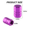Picture of Alpmosn Aluminum Tire Stem Valve Caps Wheel Valve Covers Car Dustproof Tire Cap Cover Accessories, Universal for SUV, Car, Bike and Motorcycle，Hexagon Shape (4PCS Purple)