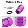 Picture of Alpmosn Aluminum Tire Stem Valve Caps Wheel Valve Covers Car Dustproof Tire Cap Cover Accessories, Universal for SUV, Car, Bike and Motorcycle，Hexagon Shape (4PCS Purple)