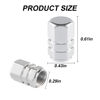 Picture of Alpmosn Aluminum Tire Stem Valve Caps Wheel Valve Covers Car Dustproof Tire Cap Cover Accessories, Universal for SUV, Car, Bike and Motorcycle，Hexagon Shape (4PCS Silvery)