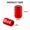 Picture of Alpmosn Aluminum Tire Stem Valve Caps Wheel Valve Covers Car Dustproof Tire Cap Cover Accessories, Universal for SUV, Car, Bike and Motorcycle, Hexagon Shape (4PCS Red)
