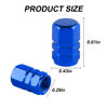 Picture of Alpmosn Aluminum Tire Stem Valve Caps Wheel Valve Covers Car Dustproof Tire Cap Cover Accessories, Universal for SUV, Car, Bike and Motorcycle, Hexagon Shape (4PCS Blue)
