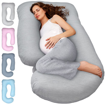 Picture of Pillani Pregnancy Pillows for Sleeping - U Shaped Full Body Pillow Support, Cooling Maternity Pillow for Pregnant Women, Support for Belly, Back, Legs. Pregnancy Gifts & Pregnancy Must Haves for Adult
