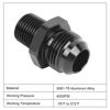 Picture of EVIL ENERGY 12AN Male Flare to 1/2" NPT Fitting Adapter Straight Aluminum Black