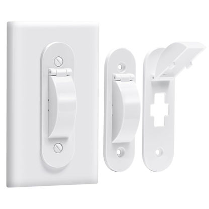 Picture of Wall Switch Guard, Child Proof Light Switch Cover Guard | Toggle Style | Light Switch Protection | Keep Toggle Switch in On or Off Position | 2 Pack, White
