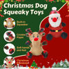 Picture of Newget Christmas Dog Toys, 2 Pack Dog Squeaky Plush Chew Toys with Crinkle Paper for Puppy, Small, Medium, Large Dogs, Interactive Pet Holiday Toys for Training and Reducing Boredom