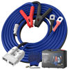 Picture of EXTRESPO 2/0 Gauge 30 FT Heavy Duty Jumper Cables, 1500Amp Quick Connect Booster Cables for 12V & 24V Cars, SUVs and Trucks, Kit with Carry Case, Gloves, Brushes