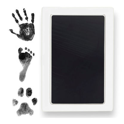 Picture of Clean Touch Ink Pad for Baby Handprints and Footprints - Inkless Infant Hand & Foot Stamp - Safe for Babies, Doesn’t Touch Skin - Perfect Family Memory or Gift - Black Print Kit by Tiny Gifts