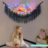 Picture of FIOBEE Stuffed Animals Net or Hammock with LED Light, Toy Hammock Hanging Stuffed Animals Storage Organizer Holder Room Décor for Nursery Kids Bedroom