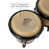 Picture of EASTROCK Bongo Drum 6.5” and 7.5” Bongos Set for Kids Adults Beginners Professionals Tunable Wood and Metal Drum Percussion Instruments with Bag and Tuning Wrench (Log)