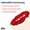 Picture of Huxley & Kent Ruff Pet Scrunchy | Santa (Medium) | Festive Christmas/Holiday Neckwear for Dogs/Cats | Fun Stretchable Costume Accessory | Soft Collar with Bells
