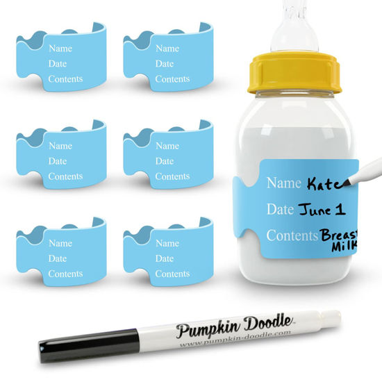 Picture of Pumpkin Doodle The Original Write and Reuse Baby Bottle Labels for Daycare