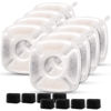 Picture of 16Pcs Pet Fountain Filters Replacement Compatible with 95Oz/2.8L Dog Water Fountain, Cat Water Fountain Filters(8 Carbon Filters+8 Sponge Filters)