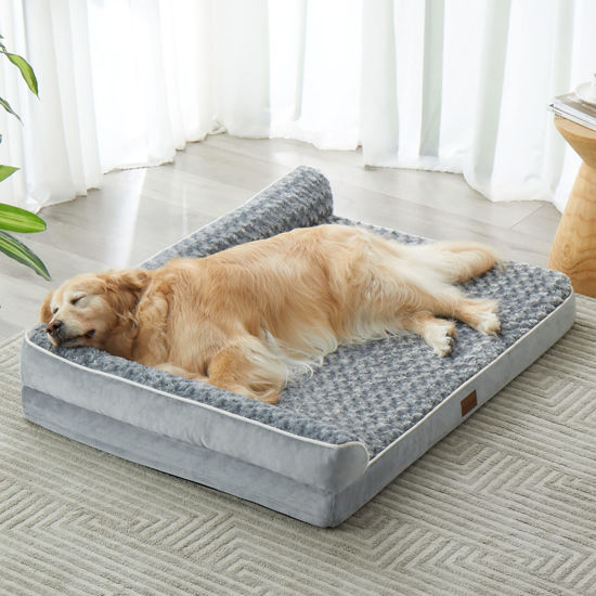 Picture of BFPETHOME Orthopedic Dog Beds for Large Dogs-Waterproof Sofa Dog Bed with Removable Washable Cover, Large Dog Bed with Waterproof Lining and Nonskid Bottom,Pet Bed for Large Dogs