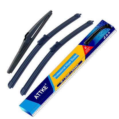 Picture of 3 Wipers Front Windscreen Wiper Blades 26" + 21", Rear Windscreen Wiper Blades 16", for Lexus RX350 2016-2023/Lexus RX450h 2016-2023/OE Original Quality (set of 3)