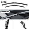Picture of 3 Wipers Front Windscreen Wiper Blades 26" + 21", Rear Windscreen Wiper Blades 16", for Lexus RX350 2016-2023/Lexus RX450h 2016-2023/OE Original Quality (set of 3)