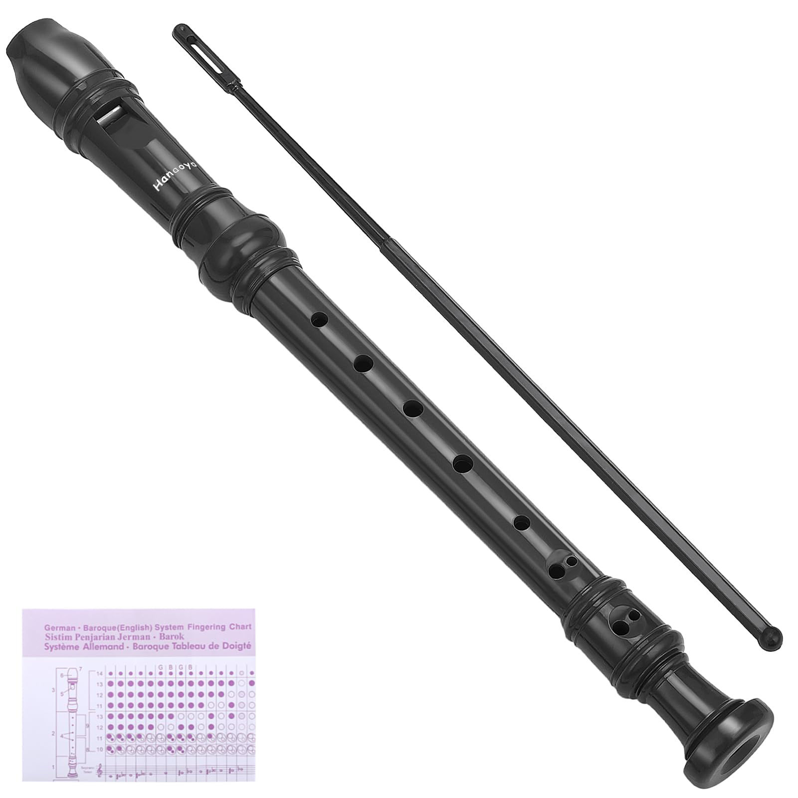 thumbnail image 2 of Farcaya 2-Piece Soprano Recorder Instrument For Beginners German Style 2 of 13