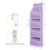 Picture of Univivi Door Storage Organizer Nursery Over the Door Organizer Baby Storage with 4 Large Pockets and 3 Small PVC Pockets for Cosmetics, Toys and Sundries (Purple)
