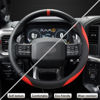 Picture of West Llama Customized Auto Car Steering Wheel Cover for Ford F-150, F-250, F-350, Expedition (Black+Red)