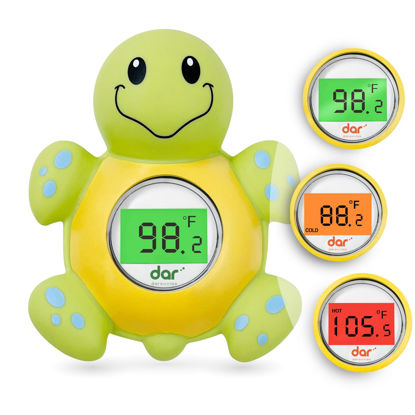 Picture of Baby Bath Thermometer, Digital Water Temperature Thermometer with 3 Color Backlit and Temperature Warning, Safety Bath Tube Thermometer Floating Toy for Infant, Toddler