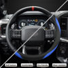 Picture of West Llama Customized Auto Car Steering Wheel Cover for Ford F-150, F-250, F-350, Expedition (Black+Blue)