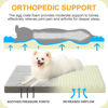 Picture of KSIIA Orthopedic Dog Bed, Deluxe Plush Waterproof, 29 x 18 Inch, Gray, 3-Inch Thick High-Density Egg Crate Foam, Removable Cover, Machine Washable