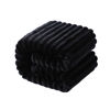 Picture of NTBAY Plush Flannel Baby Blanket, Soft and Warm Toddler Blanket with Striped Texture for Stroller, Crib, Travel, 30x40 Inches, Black