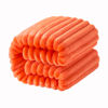 Picture of NTBAY Flannel Fuzzy Toddler Blanket, Fluffy Warm and Lightweight Reversible Stripes Design Baby Plush Blanket, 30x40 Inches, Orange