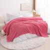 Picture of NTBAY Plush Flannel Oversized Baby Blanket, 50X60 Inches Soft and Warm Toddler Blanket with Striped Texture Nursery Bed Blanket for Stroller, Crib, Travel, Baby Gift, 50"x60", Coral Pink