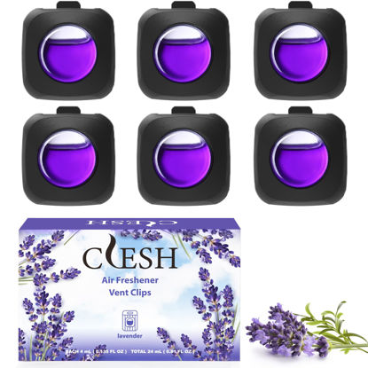 Picture of Car Air Fresheners, 6 Pack, Lavender Embrace, Car Fresheners Vent Clips, Long Lasting Air Freshener for Car, Car Refresher for Men Women