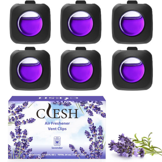 Picture of Car Air Fresheners, 6 Pack, Lavender Embrace, Car Fresheners Vent Clips, Long Lasting Air Freshener for Car, Car Refresher for Men Women