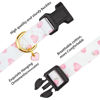 Picture of Cotton Handmade Dog Collar Cute and Distinctive Patterns White&Pink Love Heart with Pendant Cute Dog Collars for Small Medium Large Dogs Girl Dogs Boy Dogs S