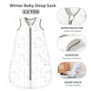 Picture of Mosebears Sleep Sack Baby Winter Wearable Blanket with 2-Way Zipper,2.5 TOG Cotton Sleep Sack Unisex (White Cloud, 12-18 Months)