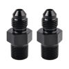 Picture of EVIL ENERGY 3AN Male Flare to 1/8" NPT Pipe Fitting Adapter Aluminum Straight Black 2PCS