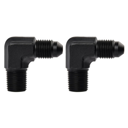 Picture of EVIL ENERGY 3AN to 1/8" NPT Male 90 Degree Fitting Aluminum Balck 2PCS
