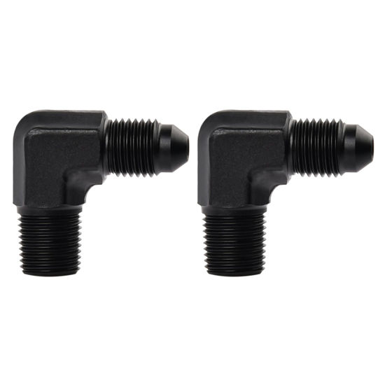 Picture of EVIL ENERGY 3AN to 1/8" NPT Male 90 Degree Fitting Aluminum Balck 2PCS