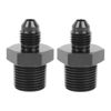 Picture of EVIL ENERGY 4AN Male Flare to 3/8" NPT Pipe Fitting Adapter Straight Aluminum Black 2pcs