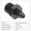 Picture of EVIL ENERGY 4AN Male Flare to 3/8" NPT Pipe Fitting Adapter Straight Aluminum Black 2pcs