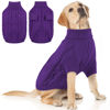 Picture of Queenmore Dog Sweater for Large Size Dog,Pitbull Dog Sweater,XXL Dog Sweater for Labrador Retriever,Cold Weather Warm Knitted Pet Sweatershirt for Boy Girl Dogs (Purple,2XL)